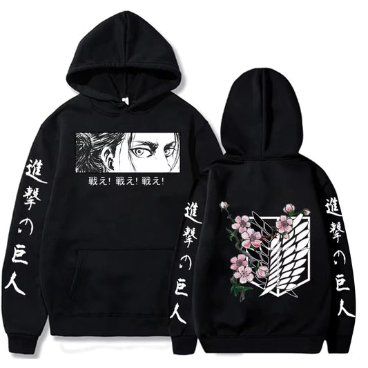 Eren Wings of Freedom Floral Hoodie