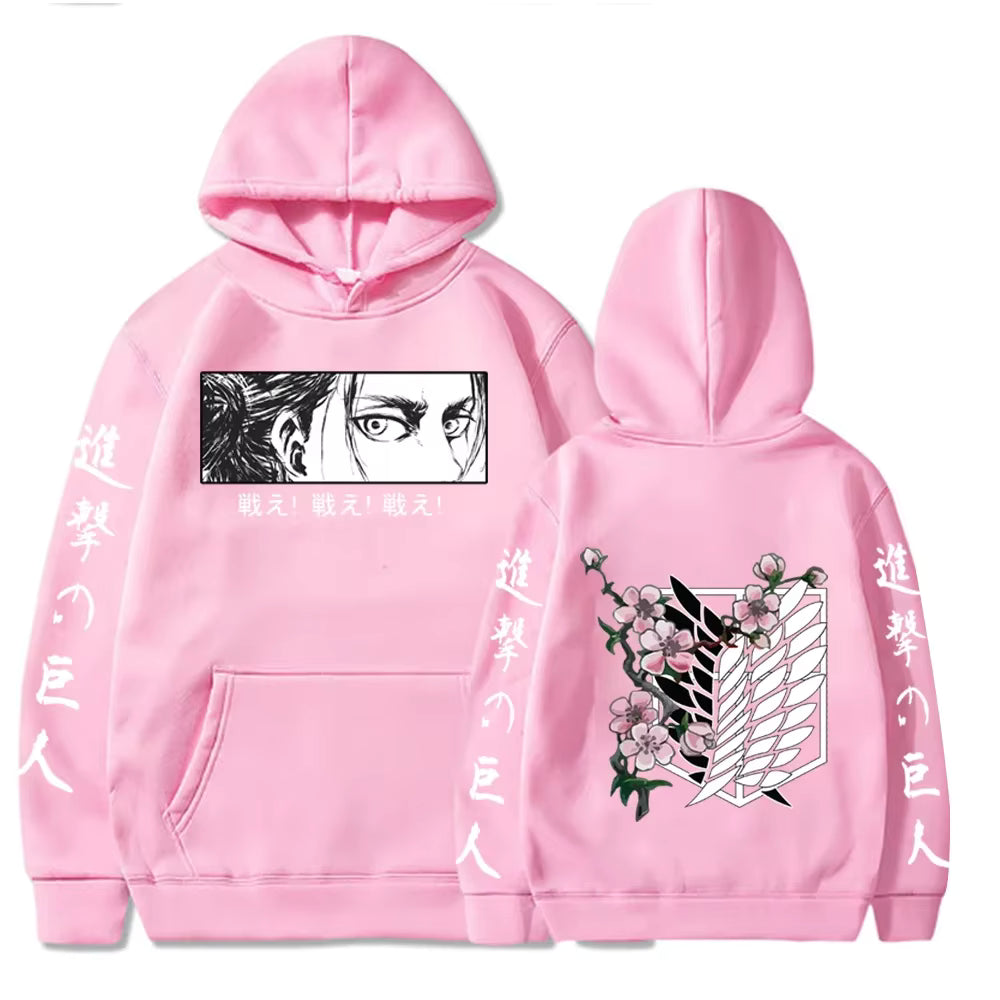 Eren Wings of Freedom Floral Hoodie