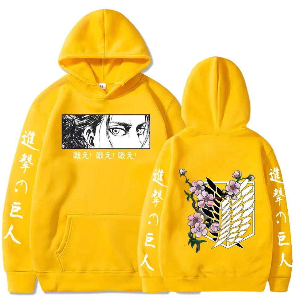 Eren Wings of Freedom Floral Hoodie